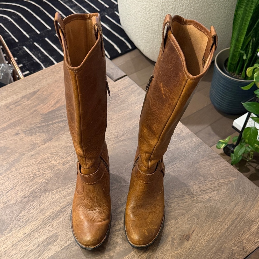 Born Brown Leather Knee-High Boots